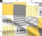 Sunshine Wholecloth Cheater Quilt Topper Gray White Yellow Clouds Sun Chevron Stripe Polka Dot Custom Printed Fabric by Spoonflower Various Fabrics by the Yard or Fat Quarter